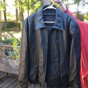 Couture black leather jacket